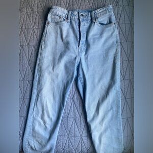 H&M light wash mom jeans, size 2